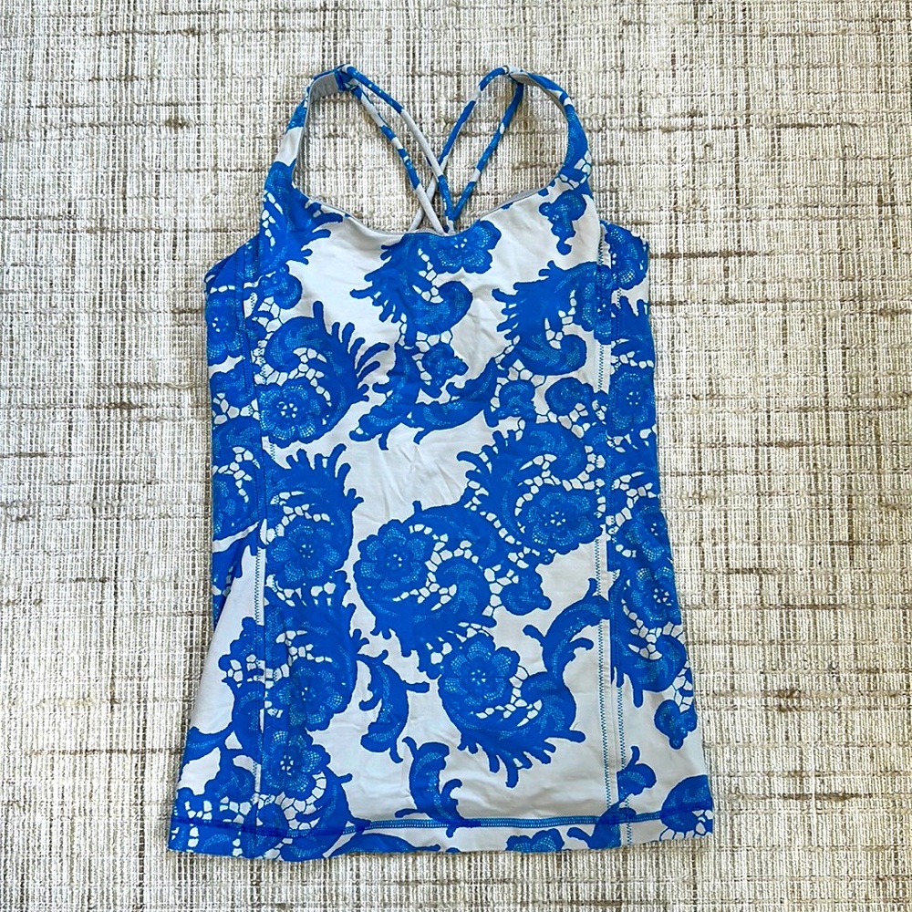 Lululemon floral workout tank.